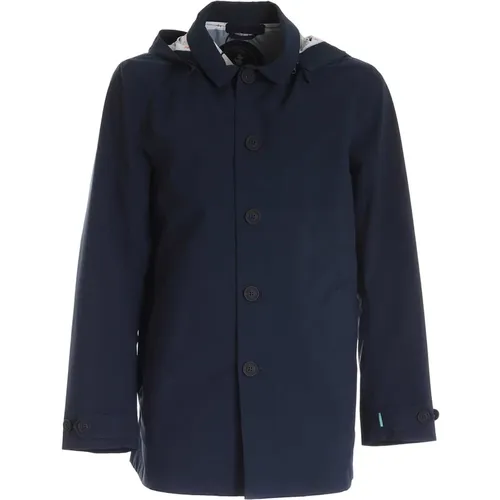 Blauer Benjamin Trenchcoat , Herren, Größe: L - Save The Duck - Modalova