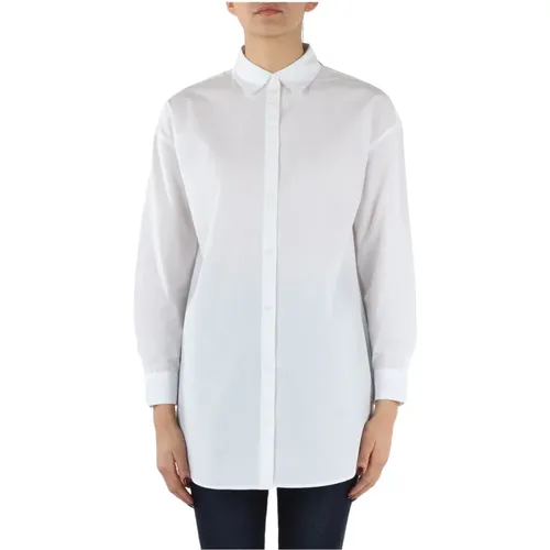 Oversized Cotton Shirt , female, Sizes: L, S, M - Armani Exchange - Modalova