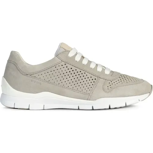 Grey Womens Sneakers , female, Sizes: 5 UK - Geox - Modalova