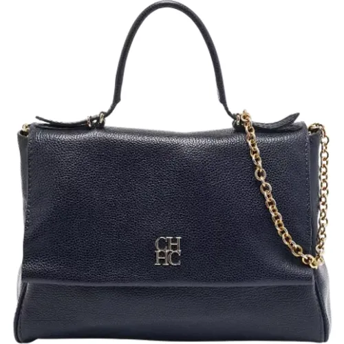 Pre-owned Leather handbags , female, Sizes: ONE SIZE - Carolina Herrera Pre-owned - Modalova