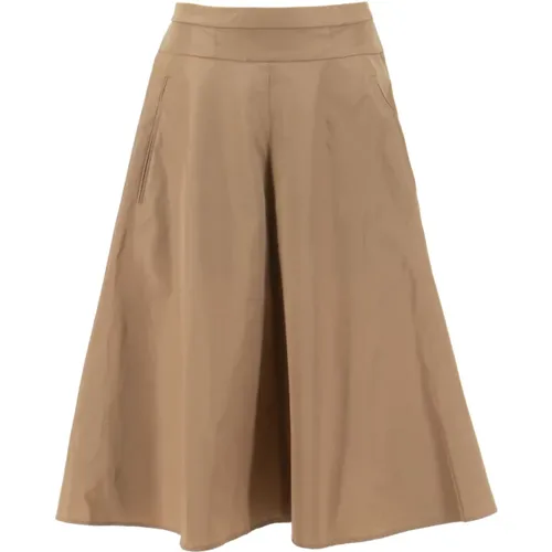 Flared Taffeta Midi Skirt , female, Sizes: XS - Aspesi - Modalova