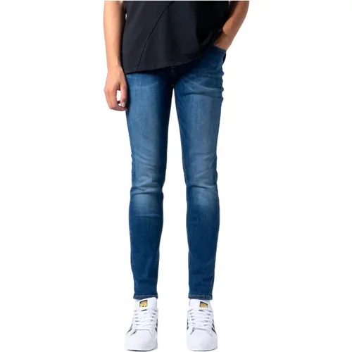 Klassische Blaue Slim-fit Jeans , Herren, Größe: W27 L32 - jack & jones - Modalova