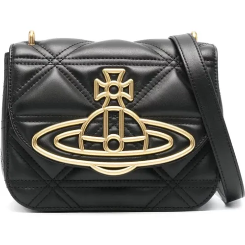 Linda Leather Harlequin Bag , female, Sizes: ONE SIZE - Vivienne Westwood - Modalova