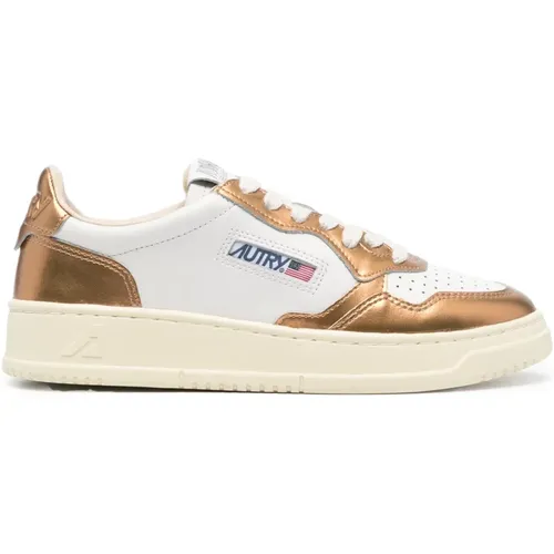 Woman Medalist Low Leather Sneakers , female, Sizes: 4 UK - Autry - Modalova