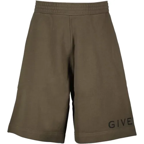 Baumwoll-Longline-Logo-Print-Shorts , Herren, Größe: S - Givenchy - Modalova