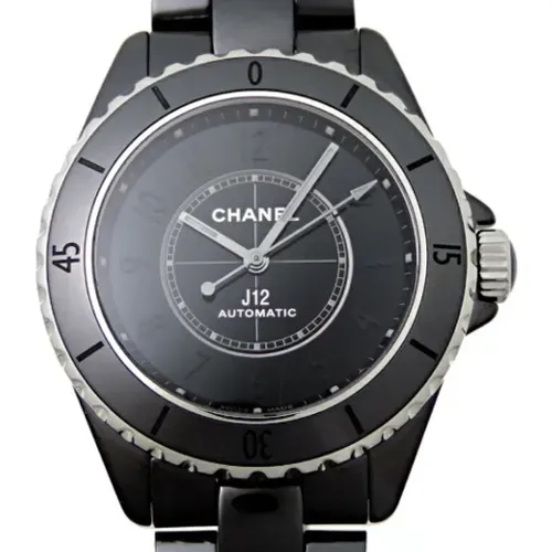 Schwarze Metall Chanel Uhr - Chanel Vintage - Modalova