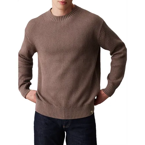 Entspannter Linearer Rippstrickpullover , Herren, Größe: XS - Calvin Klein - Modalova