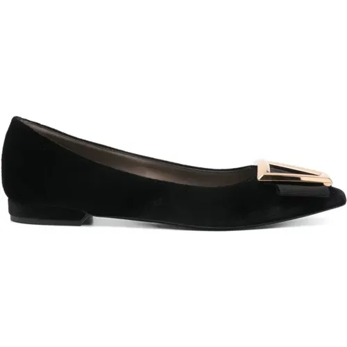 Velvet Ballet Flats with Buckle , female, Sizes: 7 UK, 6 UK, 8 UK, 5 1/2 UK, 4 UK, 4 1/2 UK - Roberto Festa - Modalova