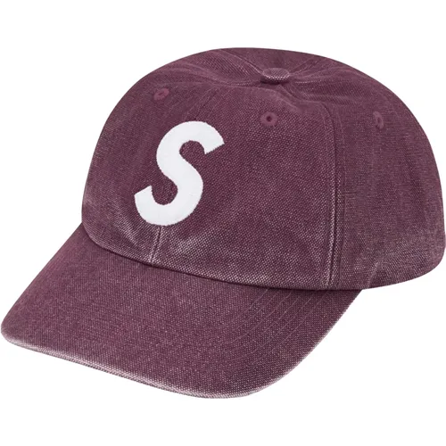 Canvas S Logo Plum Cap Limited Edition , unisex, Sizes: ONE SIZE - Supreme - Modalova