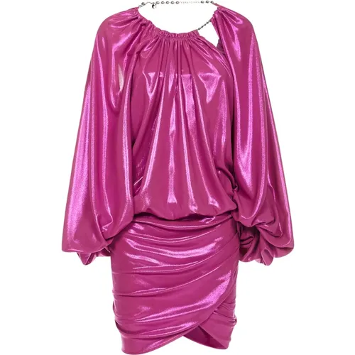 Lila Festklänning with Draped Wrap Skirt , female, Sizes: S, M, L - The Attico - Modalova