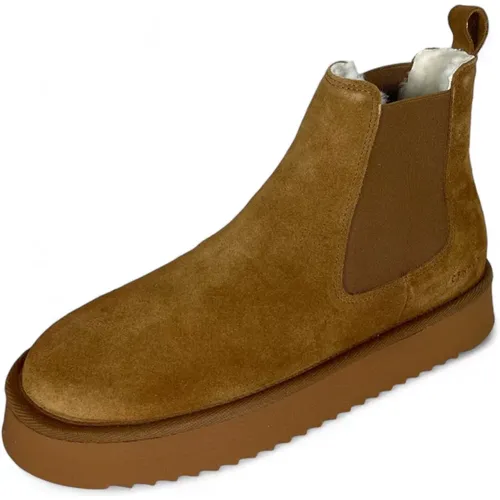 Suede Lambskin Boots with Stretch Inserts , female, Sizes: 4 UK - Copenhagen Shoes - Modalova