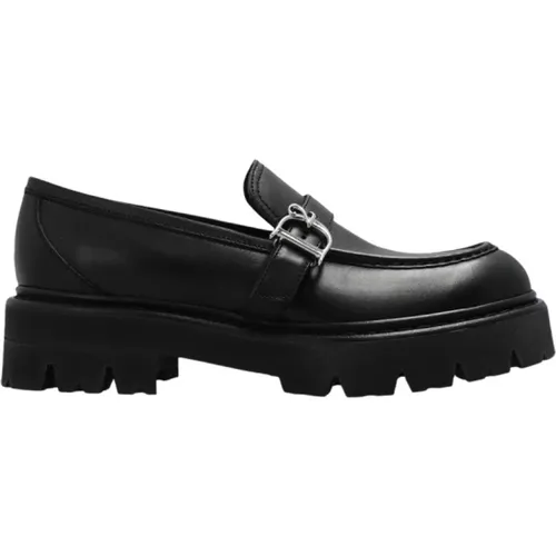 Leather Loafers with Metal Buckle , female, Sizes: 4 UK, 3 UK, 6 UK, 5 UK - Dsquared2 - Modalova