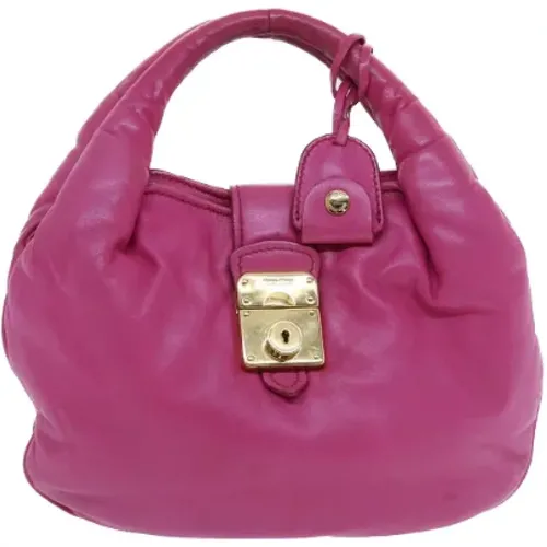 Pre-owned Leather handbags , female, Sizes: ONE SIZE - Miu Miu Pre-owned - Modalova