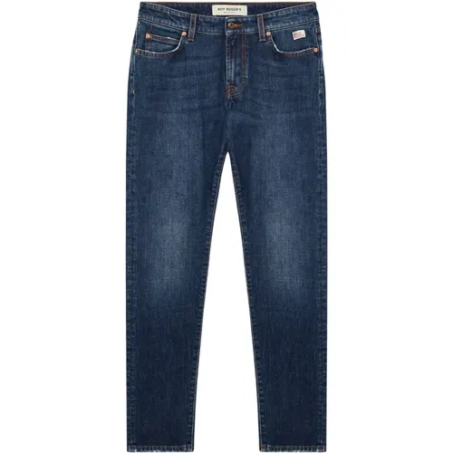 Dunkle Waschung Slim Fit Denim Jeans - Roy Roger's - Modalova