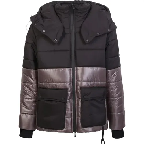 Black Two-Tone Padded Jacket Aw22 , male, Sizes: L, M - Mauna Kea - Modalova