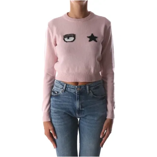 Rundhals Pullover , Damen, Größe: XS - Chiara Ferragni Collection - Modalova