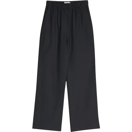 Straight Leg Wool Flannel Pants with Elastic Waist and Side Pockets , female, Sizes: XS, S, M, 2XS - Barena Venezia - Modalova