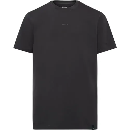 T-Shirt aus Stretch-Supima-Baumwolle , Herren, Größe: M - Boggi Milano - Modalova