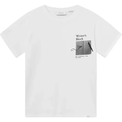 Artwork Print Cotton T-Shirt , male, Sizes: S, XL, L - Les Deux - Modalova