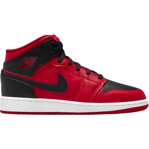 Limited Edition Air Jordan 1 Mid Reverse Bred , female, Sizes: 3 UK, 3 1/2 UK, 6 UK, 7 UK, 5 UK, 2 1/2 UK, 5 1/2 UK, 4 1/2 UK - Nike - Modalova