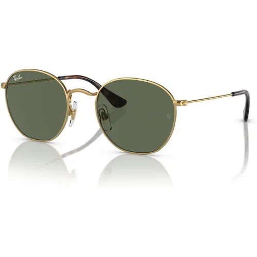 Round Green Sunglasses for Kids , unisex, Sizes: 48 MM - Ray-Ban - Modalova