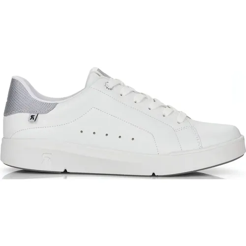 Weiße Elegante Ledersneakers , Damen, Größe: 37 EU - Rieker - Modalova