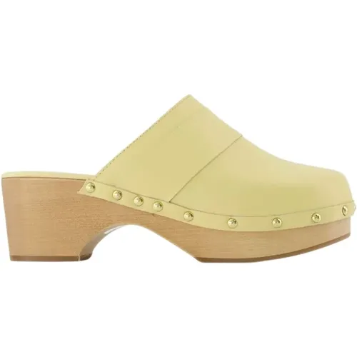 Bibi Clogs - Butter - Leather , female, Sizes: 2 UK, 8 UK, 4 UK, 3 UK - aeyde - Modalova