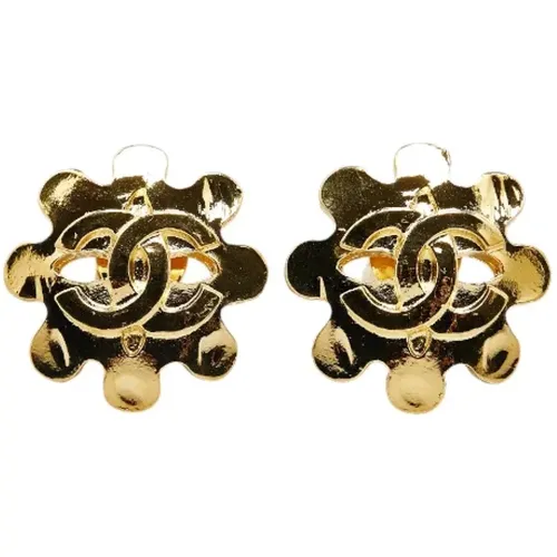 Pre-owned Metal earrings , female, Sizes: ONE SIZE - Chanel Vintage - Modalova