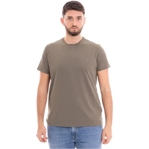 Herren Rundhals T-Shirt , Herren, Größe: S - Lacoste - Modalova