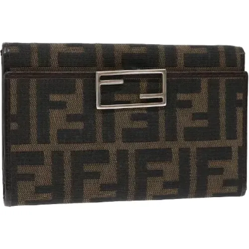 Pre-owned Canvas wallets , female, Sizes: ONE SIZE - Fendi Vintage - Modalova