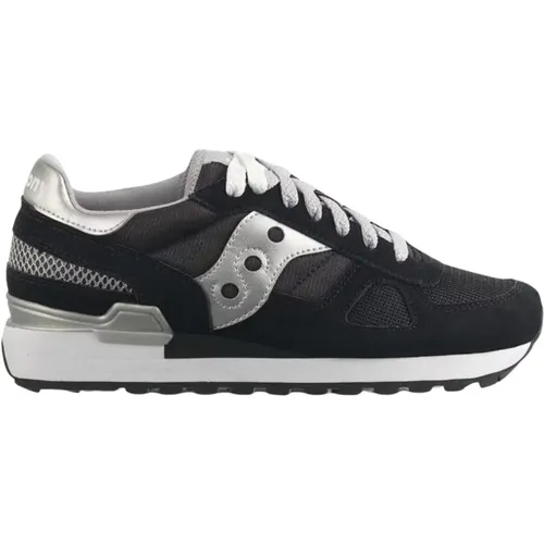 Reflektierende Schwarze Sneakers für Frauen , Damen, Größe: 35 EU - Saucony - Modalova