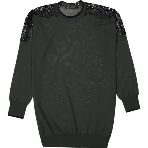 Wool Pullover Sweater , female, Sizes: S - Versace - Modalova