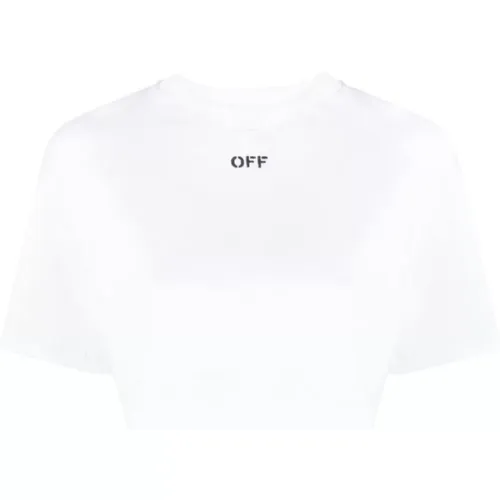 Off , Womens T-Shirts Polos , female, Sizes: M, S - Off White - Modalova