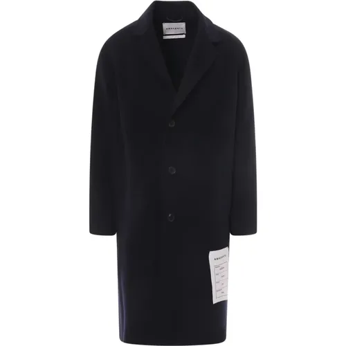 Wool and Cashmere Coat for Men , male, Sizes: XL, 3XL - Amaránto - Modalova