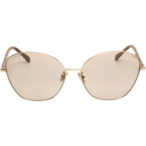 Goldene Metall Damen Sonnenbrille - Jimmy Choo - Modalova