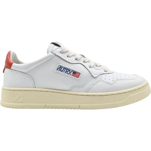 Weiße Rostige Low-Leder-Sneakers , Damen, Größe: 41 EU - Autry - Modalova
