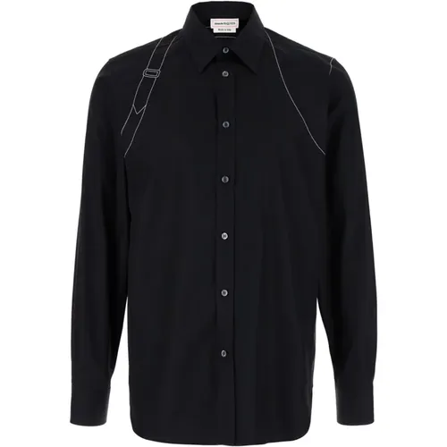 Shirt Pointed Collar Long Sleeves , male, Sizes: M - alexander mcqueen - Modalova