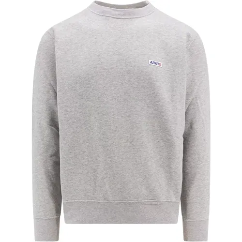 Cotton Sweatshirt with Logo Patch , male, Sizes: XL, 2XL, M, L - Autry - Modalova