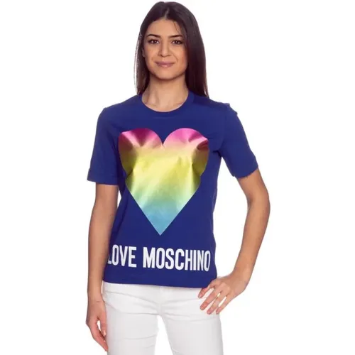Herzdruck Kurzarm T-Shirt Moschino - Moschino - Modalova