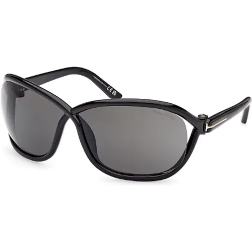 Stilvolle schwarze Sonnenbrille , unisex, Größe: 68 MM - Tom Ford - Modalova