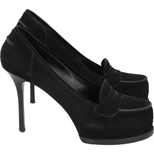 Pre-owned Suede heels , unisex, Sizes: ONE SIZE - Saint Laurent Vintage - Modalova