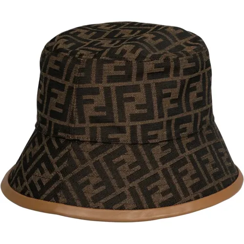 Jacquard Bucket Hat , Herren, Größe: S - Fendi - Modalova