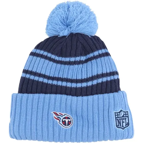 Tennessee Titans Pom Pom Beanie Hat , male, Sizes: ONE SIZE - new era - Modalova