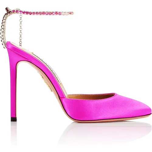 Elegant Ice High Pumps , female, Sizes: 4 1/2 UK, 6 1/2 UK, 7 UK, 4 UK, 6 UK, 2 1/2 UK, 3 UK - Aquazzura - Modalova