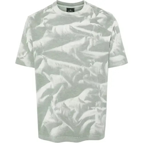 Tie-Dye Logo Patch Crew Neck T-shirt , Herren, Größe: 2XL - Paul Smith - Modalova