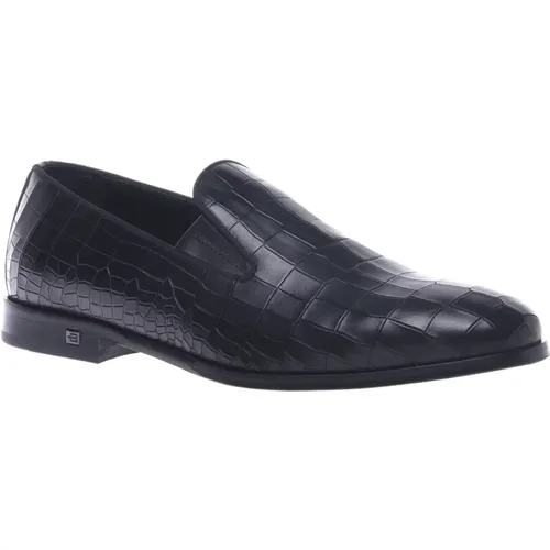 Loafers in black leather Baldinini - Baldinini - Modalova