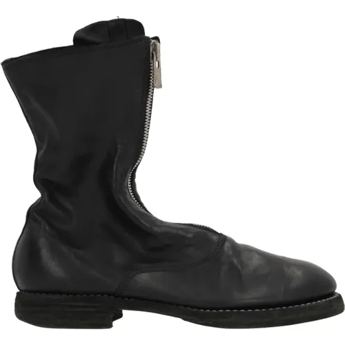 Leather Zipper Ankle Boots , female, Sizes: 6 1/2 UK, 5 1/2 UK, 4 1/2 UK - Guidi - Modalova