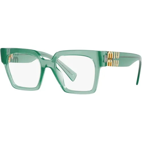 Opal Anise Brillengestelle , unisex, Größe: 52 MM - Miu Miu - Modalova