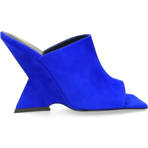 Suede Heeled Mules - Cheope Style , female, Sizes: 5 1/2 UK - The Attico - Modalova