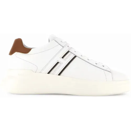 Leather Sneakers with Suede Details , male, Sizes: 7 1/2 UK, 9 1/2 UK, 6 UK, 8 1/2 UK, 5 1/2 UK, 9 UK, 5 UK, 11 UK, 8 UK, 6 1/2 UK, 10 UK, 7 UK - Hogan - Modalova